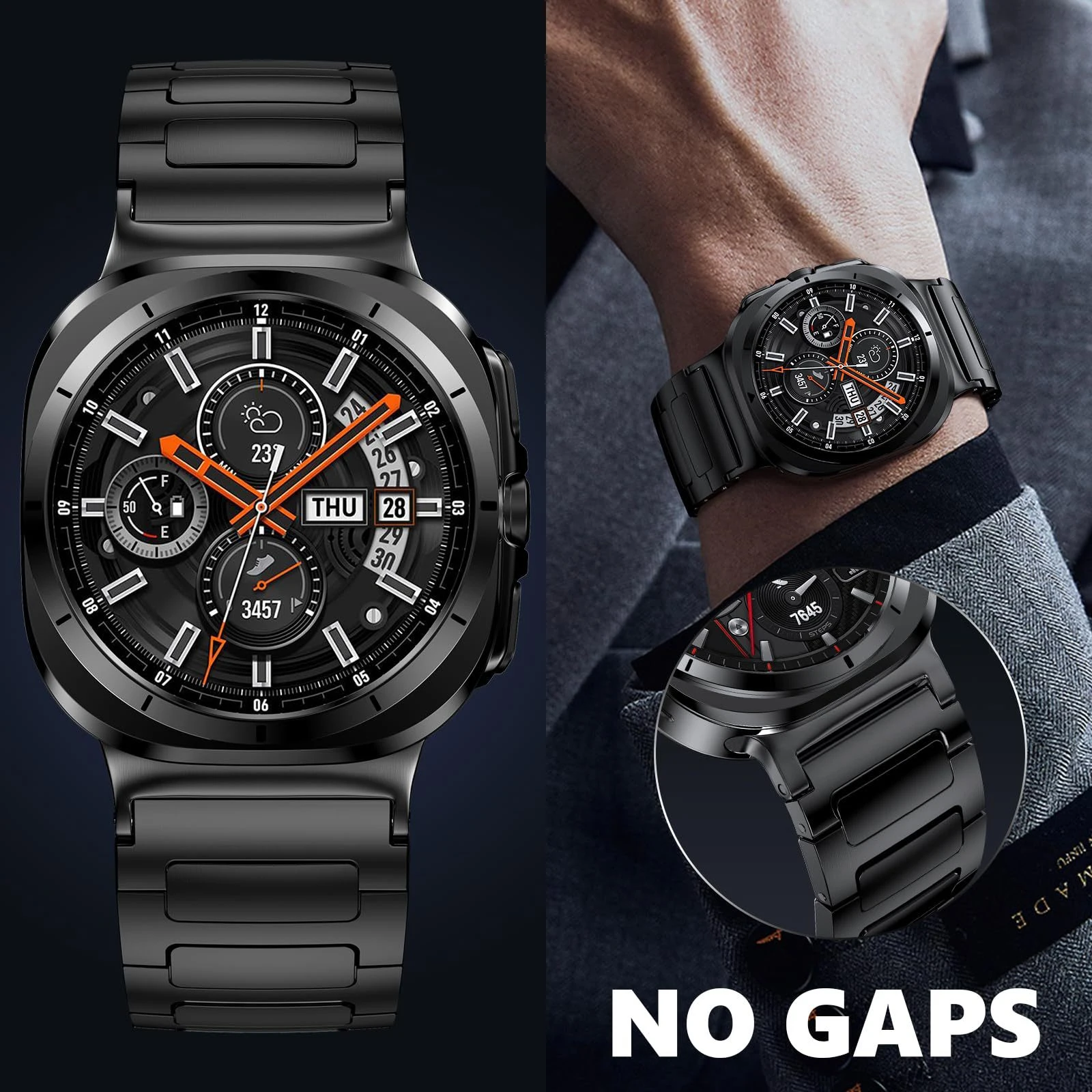 Correa de Metal de lujo para Samsung Galaxy Watch Ultra 2025, Correa de acero inoxidable, pulsera Samsung Galaxy Ultra de 47mm