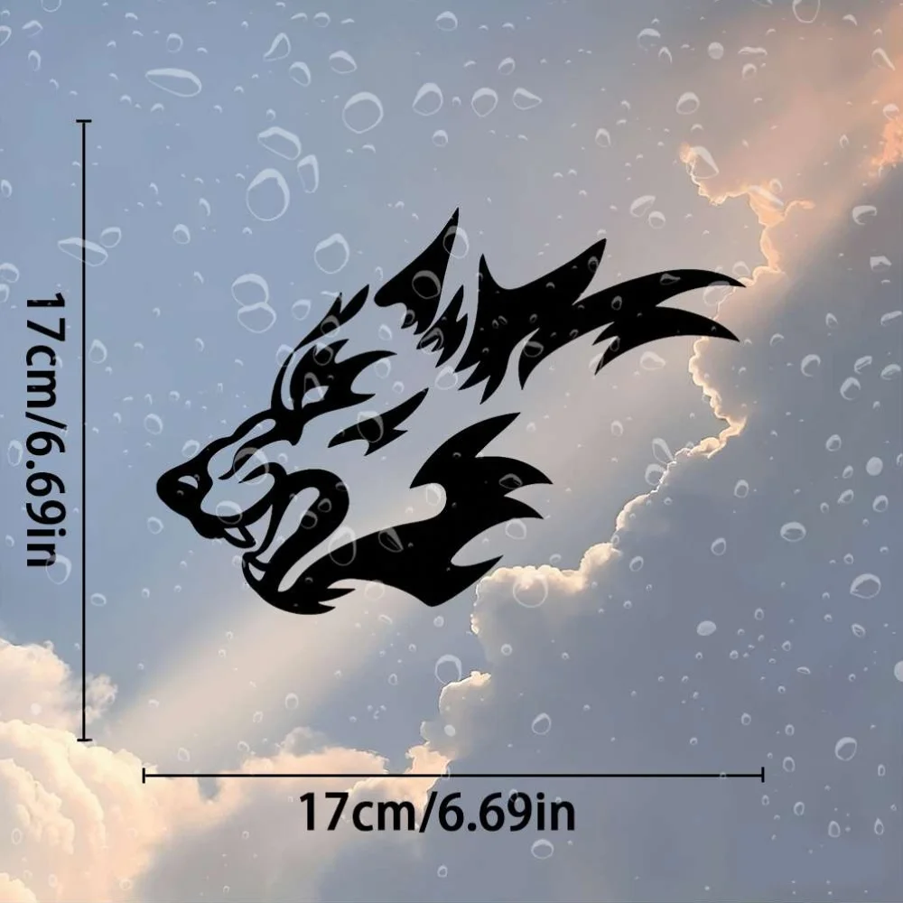 Tribal Dragon Head Silhouette Waterproof Gloss Vinyl Sticker For Car Window Laptop Metal Ceramic Halloween Xmas Fantasy Decor