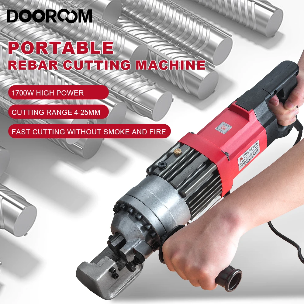 DOOROOM 4-16MM Electric Rebar Bender Hydraulic Rebar Bending Machine Easy Bending Rebar Steel Bar Hydraulic Cutting Machine