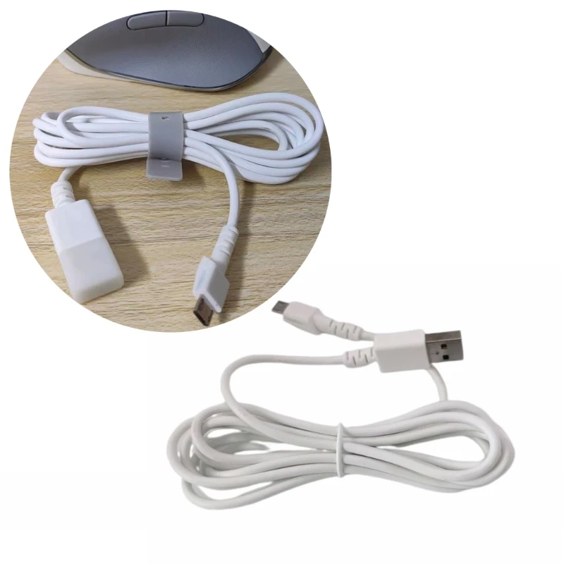 Flexible USB Mouse Charging Cord for Mouse Wire Essential Rubber Mouse Wire