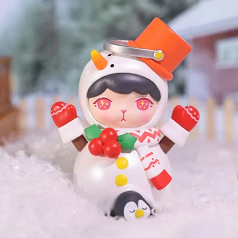 

Pop Mart Bunny, Рождественская серия, слепая коробка, сумка для догадок, загадочная коробка, игрушки, кукла, милая аниме-фигурка, настольные украшения, подарок