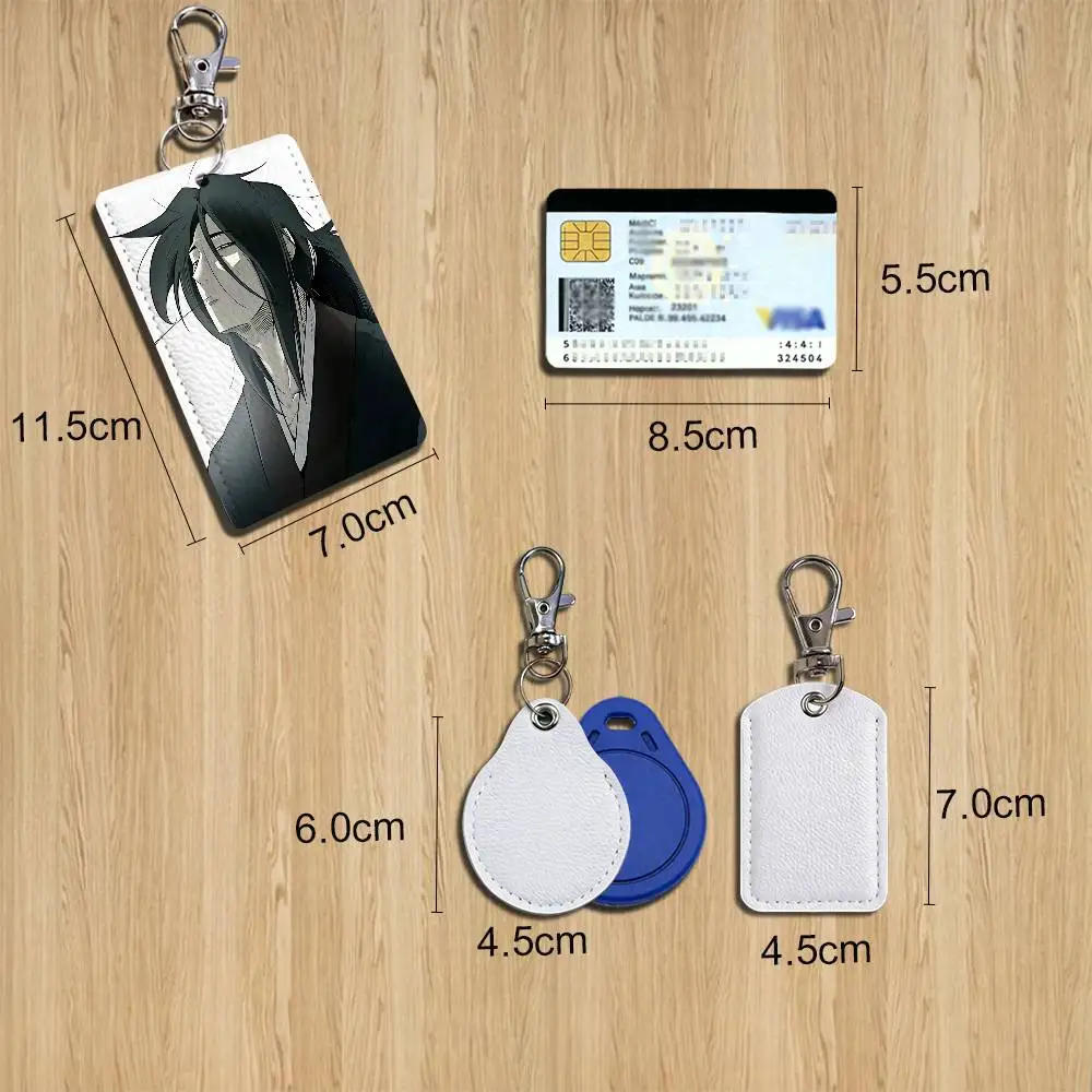 LOTNB The Legend of the Northern Blade Leather Card Holder with Exquisite Keychain purpose Case for Metro ID Access Control