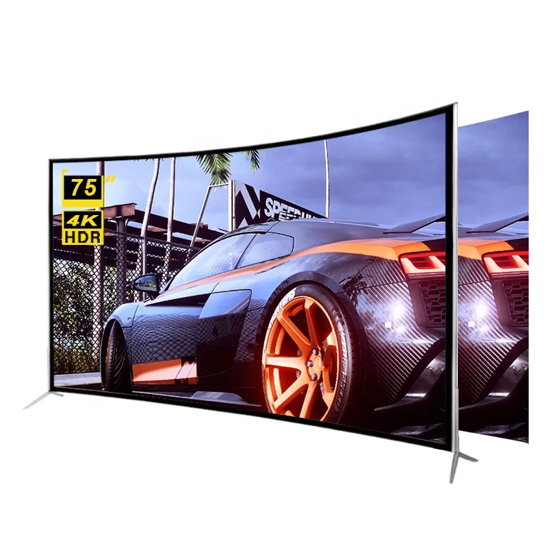 

Advanced Customization STLF ZJW Best Price Guangzhou Factory 4K HD Curved Screen TV 75 Inch Smart Television Big Stock for Sale