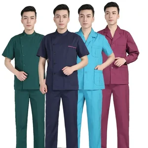 ممرضة موحدة معطف مختبر قصير مع ملابس عمل عالية الياقة للتدليك الصيفي باديكير طبيب أسنان جراحة الأسنان أفضل 10 ملابس فني تمريض مبيعا - رقم 7