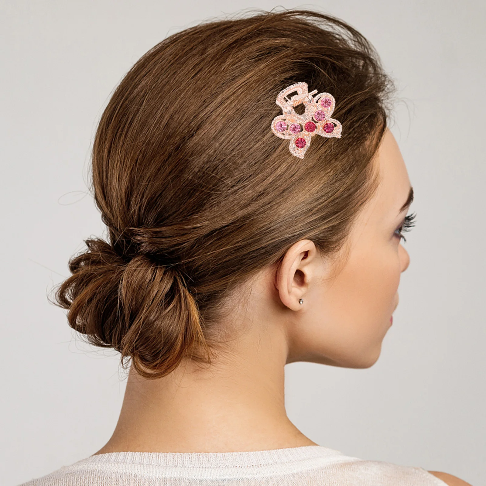 

10pcs Hair Claw Clip Small Anti-Slip Barrette For Kids Baby Styling Crystal Hairpin Half Bun Clasp Wedding Accessories Fashion