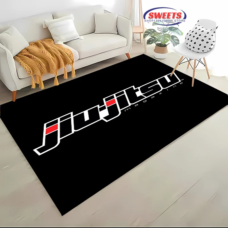 Jiu-Jitsu Warrior Japanese Bjj Gi & Black Belt Mma Rug,Carpet for Living Room Bedroom Sofa Doormat Decor Non-slip Floor Mat Gift