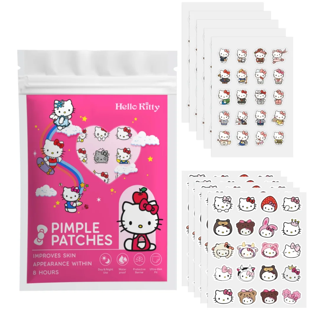 80/200pcs Cartoon Hello Kitty Hydrocolloid Patches, Invisible Concealer And -Removing Patches, Cute Design, Portable Packaging