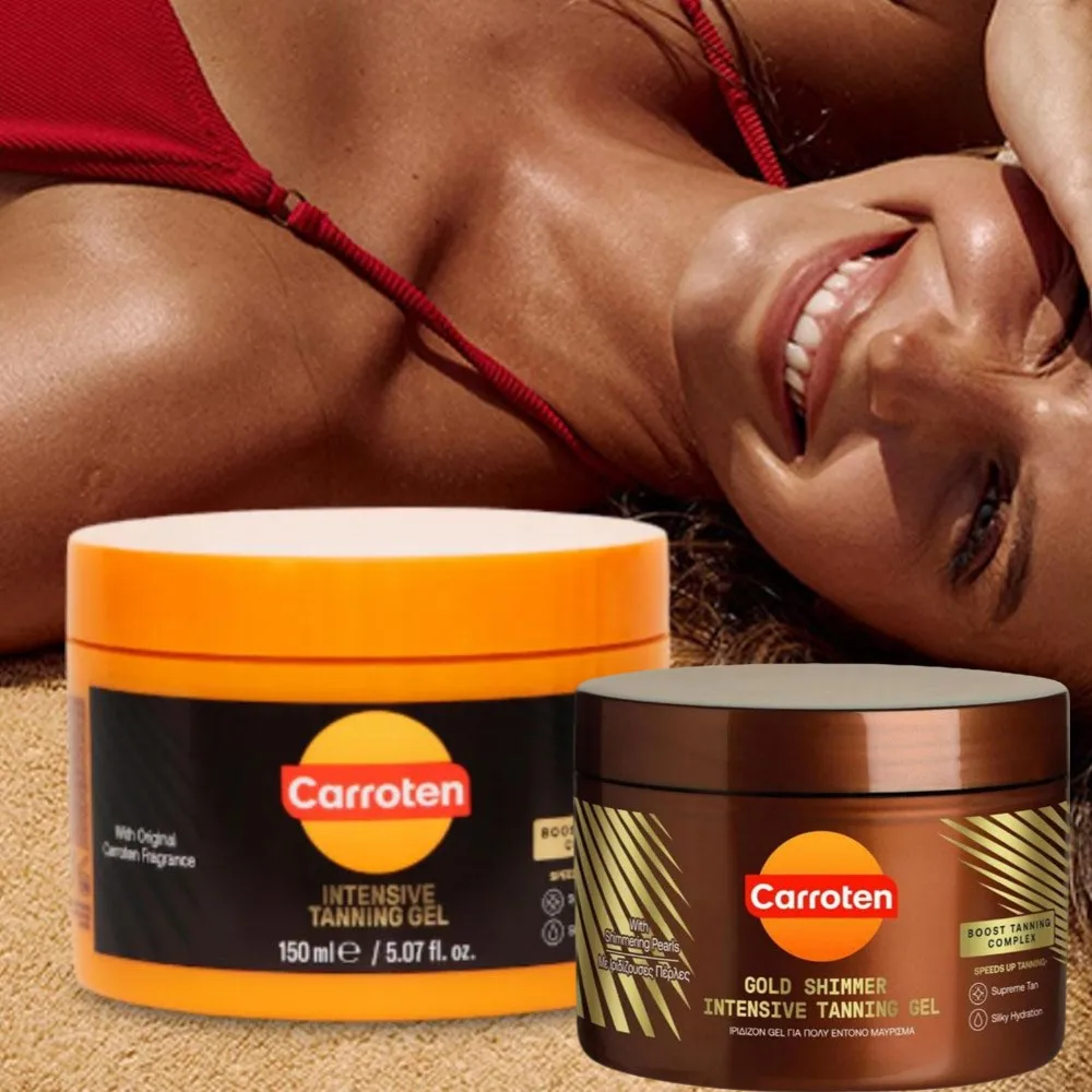 Carrot Antique Bronze Intensive Tanning Glow Gel-Cream Lightweight Fast Absorbing Natural Sunless Tan Enhancer for Face & Body