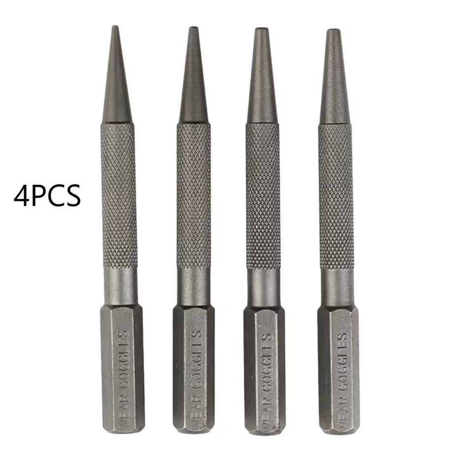 4Pcs Center Punching Nail Puncher 0.8/1.6/2.4/3.2mm For Manufacturing Maintenance Positioning Machinery Tools Accessories