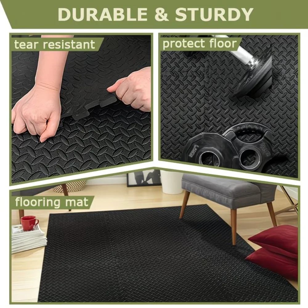 24-Piece Home Puzzle Mat 60 X 60 Cm Made of EVA Material Suitable for Bedrooms Living Rooms Basements and Garages