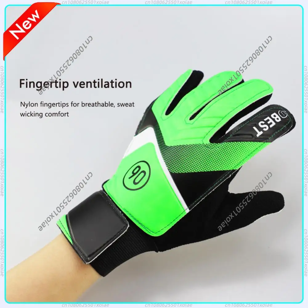 

Футбольные перчатки для матчей, латексные перчатки для вратарей, полная защита пальцев, противоскользящие, дышащие, для детей и взрослых