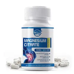 Magnesium Citrate 60 Tablets 1000mg Per Serving - Highest Potency Capsules By NL
