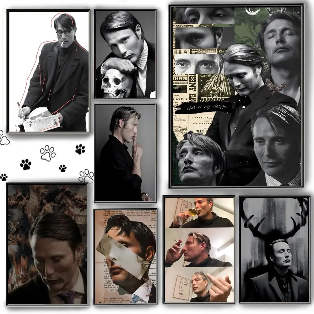 Mads Mikkelsen Poster Self Adhesive HD PVC Wall Art - Waterproof & Stain Proof For Home Office