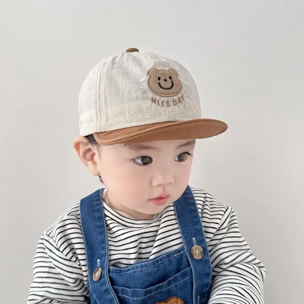 

New Summer Bear Baseball Cap Soft Thin Baby Peaked Hat Breathable Quick-drying Children Sunscreen Cap Toddler