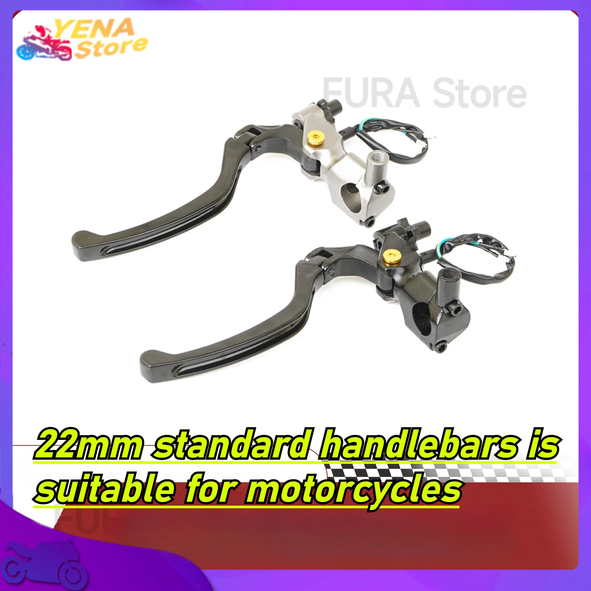 

Adjustable folding lever clutch lever brake lever kit for motorcycles with 22mm standard handlebars is suitable for motorcycles