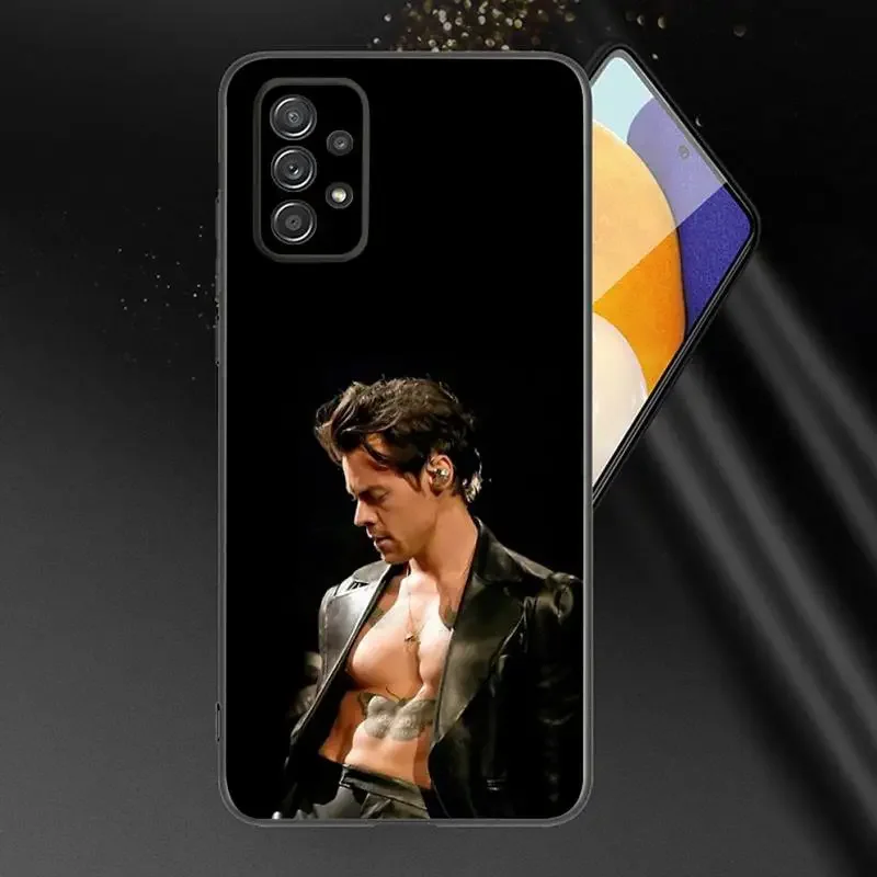 H-Harry S-Styles Telefoon Hoesje Voor Samsung A91 80 70 53 42 32 30 20 A50 30S 50S 21S 20S A20e Zwart Hoesje