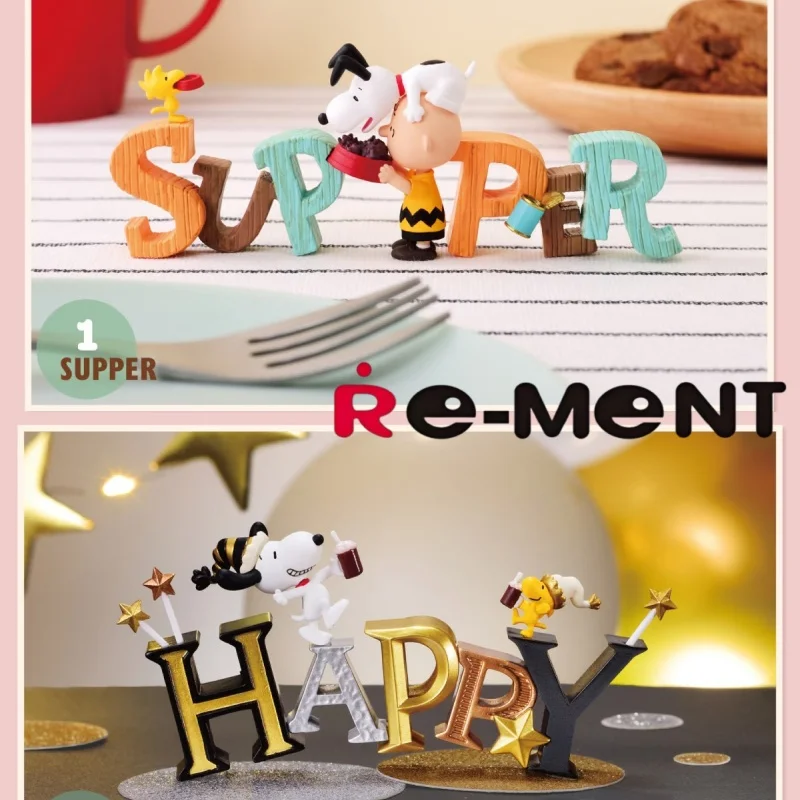 

Re-Ment Original SNOOPY COLLECTION of WORDS 3 It's Joyful Time! Toys For Kids Gift Collectible Model Ornaments