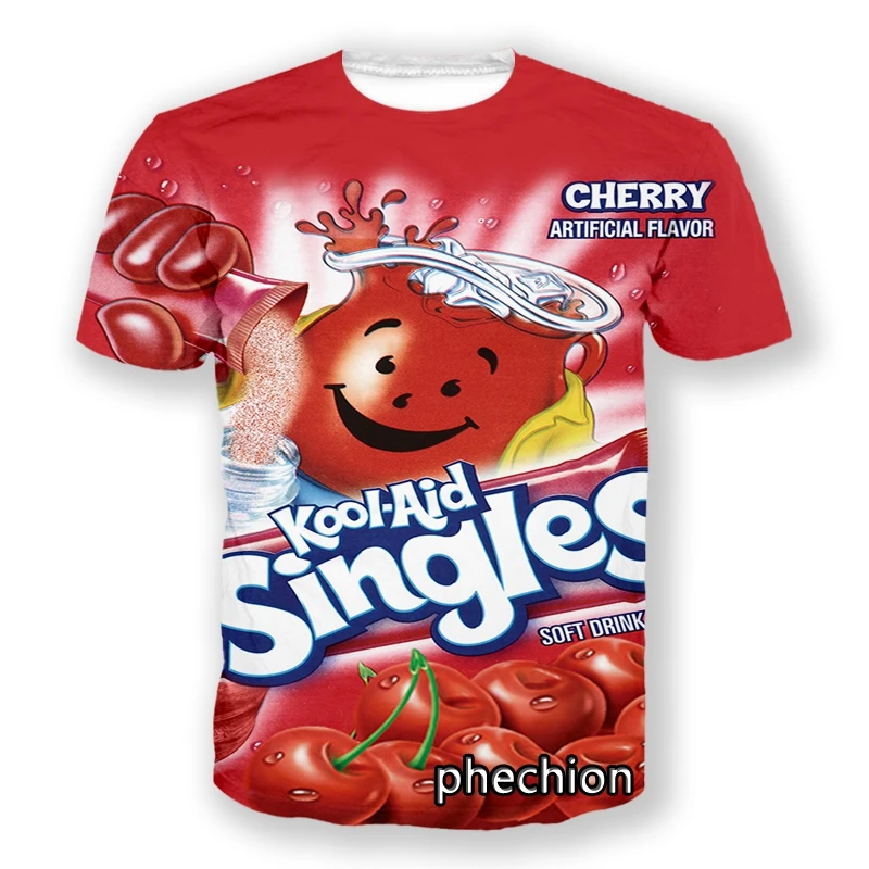 Phechion-Camiseta de manga corta con estampado 3D para hombre y mujer, camiseta informal deportiva de Hip Hop, bolsa de embalaje de aperitivos, Tops de verano L28