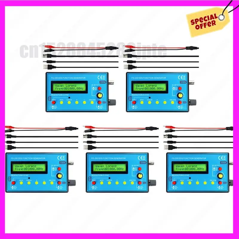 

-ABUB 5X FG-200 DDS Function Signal Generator Frequency Counter 0.01Hz -500Khz Signal Source Module
