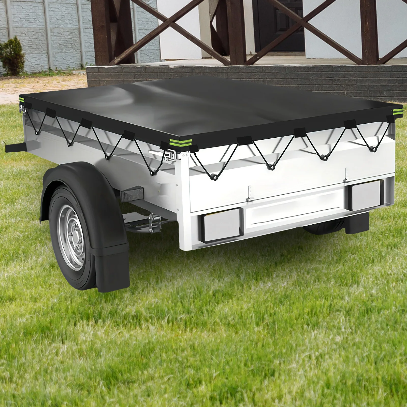 

Tricycle Trailer Tarpaulin Adult Cover Waterproof Oxford Fabric Travel Trailer Cover Utility Truck Bed Camper Protector