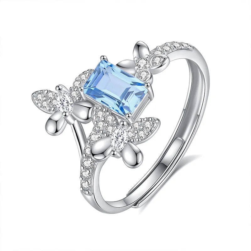 

Real Gorgous Fine Authentic 925 Sterling Silver Elegant Resizable Size Ring Natural Topaz Citrine Garnet Amethyst Peridot