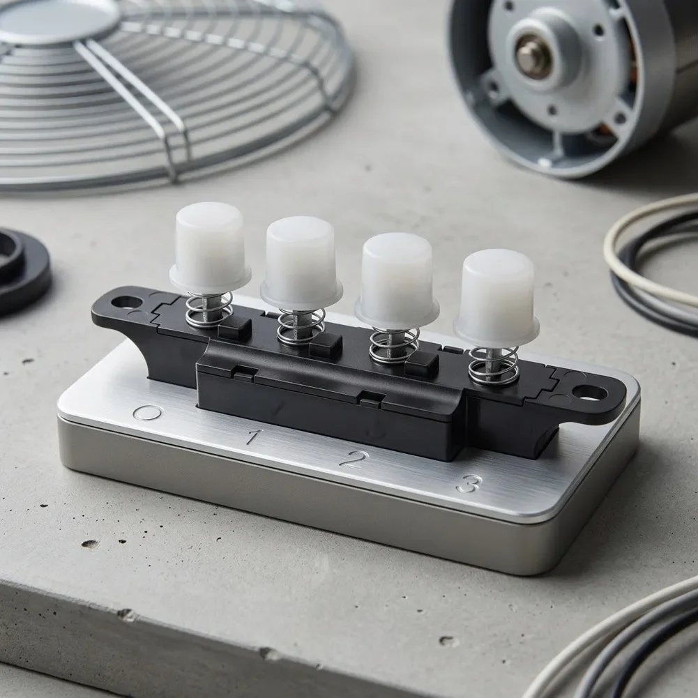 Plug-in Fan Switch 4 Push Button Switch Easy Installation Process Long-lasting Construction Smart Remote Control As Shown
