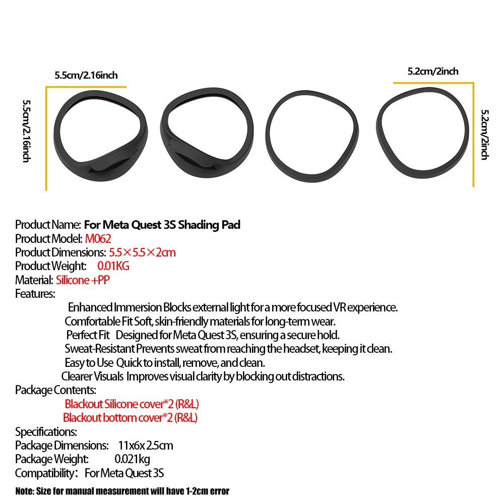 Lentille bloquant la lumière pour MistQuest 3s, cadre de protection contre les rayures, accessoires VR