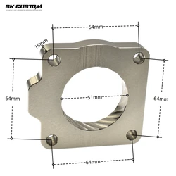 For Mitsubishi Lancer 1.6L 1600CC 4G18 Engine 2003-2015 Throttle Body Spacer Al Alloy Throttle Vortex Intake Gasket Accessories