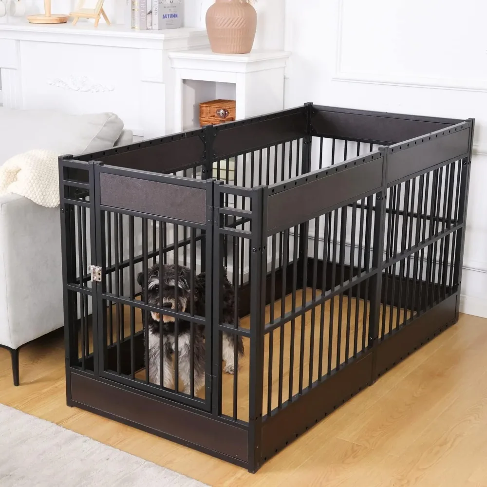 

31.5" Height Dog Pen Indoor, Heavy Duty, Safe and Sturdy, Furniture Style Puppy playpen (Black)