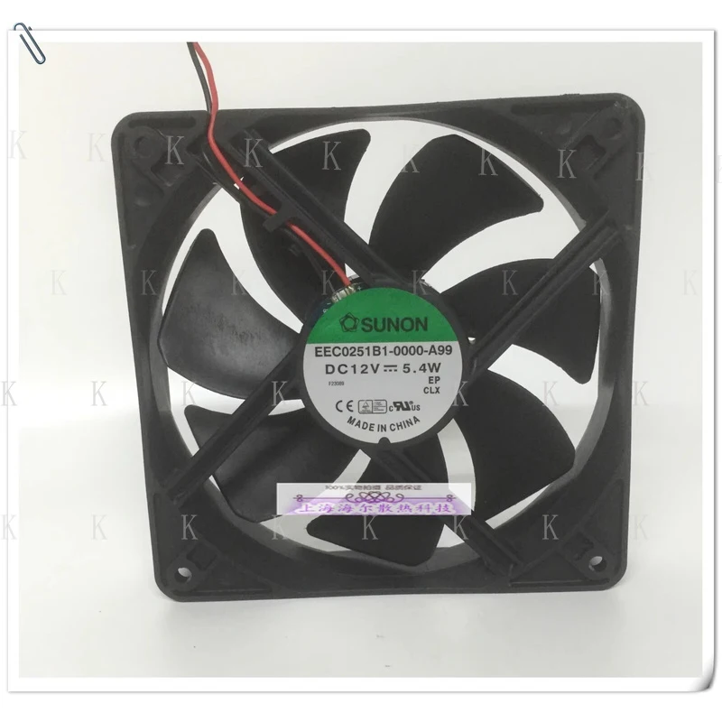 C  FOR SUNON EEC0251B1-0000  wbr/  -A99 DC12V 5.4W 12025 12CM 2-Wire Cooling Fan