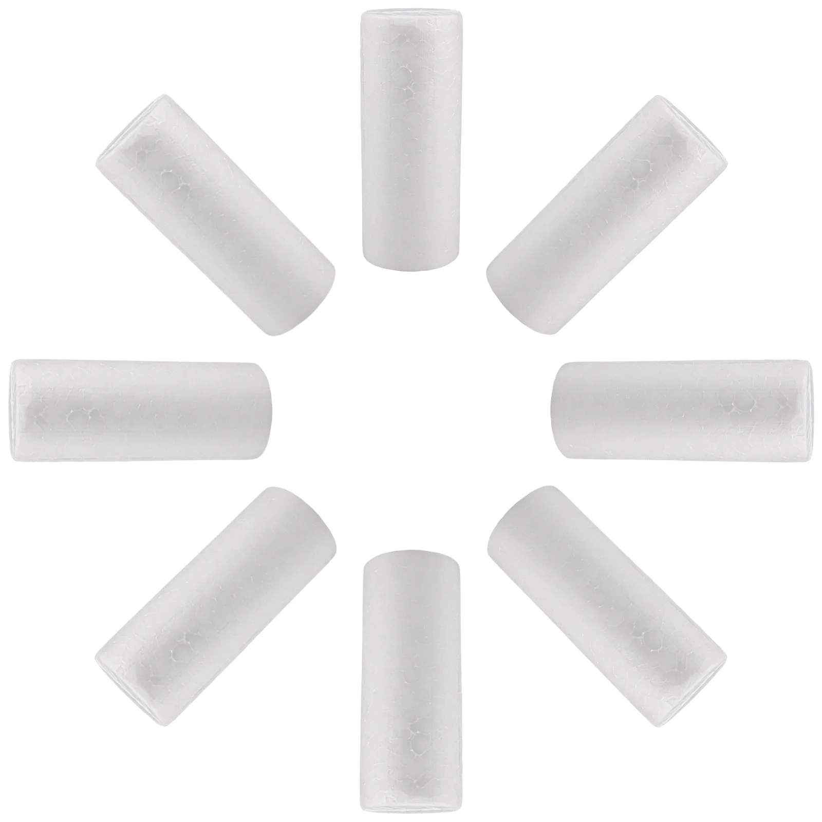 

10pcs Foam Cylinders 10 X 4 Cm White Craft Decorations For Christmas Diy Projects Polystyrene Tubes Modeling Handicraft