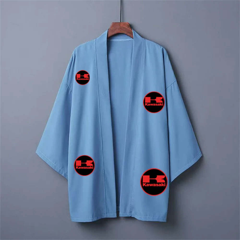 قميص كاواساكي الجديد للرجال، قميص شاطئ هاوري غير رسمي على الطراز الياباني التقليدي، سترة صيفية مريحة غير رسمية