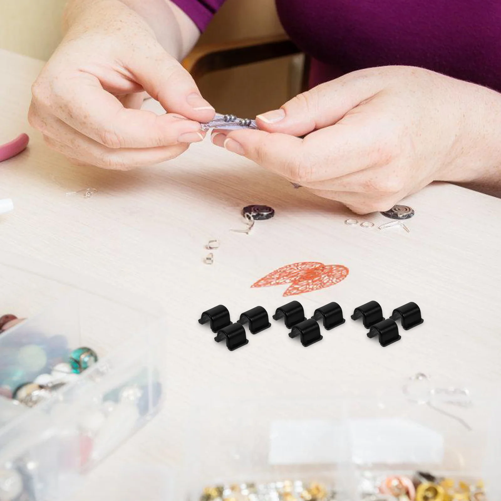 

100 шт U-образная фиксирующая пряжка для резинки для волос, принадлежности для рукоделия, материалы для веревки для волос, стильный прочный ремесленный декор, головные уборы, пряжка «сделай сам»