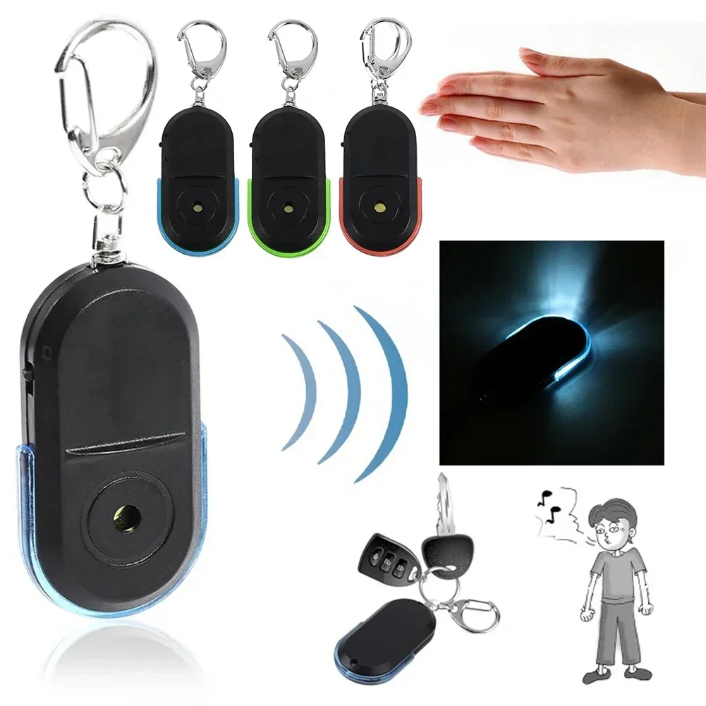 Wireless 10m Anti-Lost Alarm Key Finder Locator Keychain Whistle Sound With LED Light Mini Anti Lost Key Finder