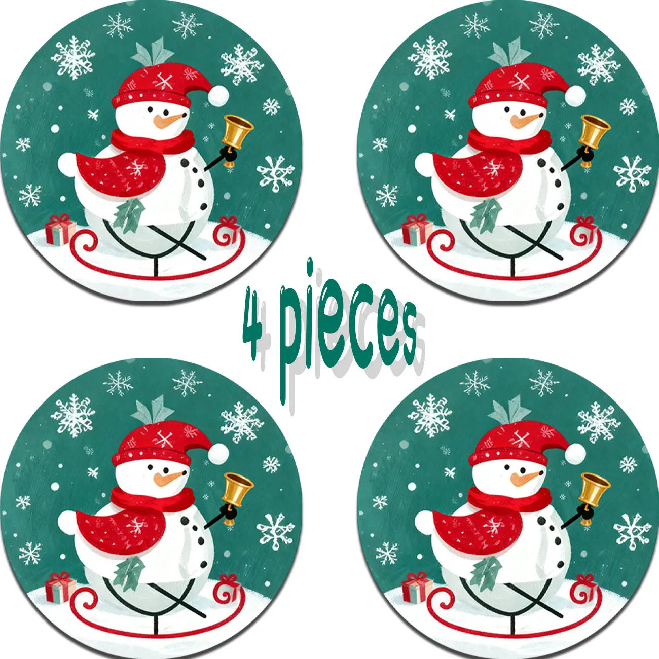 4-piece set - Wooden table mats, non-slip and heat-resistant, for tabletop protection, dining table decor, and restaurant gifts