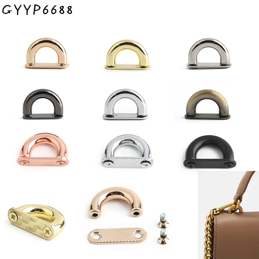 10/30/100PCS 13mm Metal Buckles Arch Bridge D Ring Connector Clasp For Bag Straps Belt Hanger Hook Detachable Buckle Accessories
