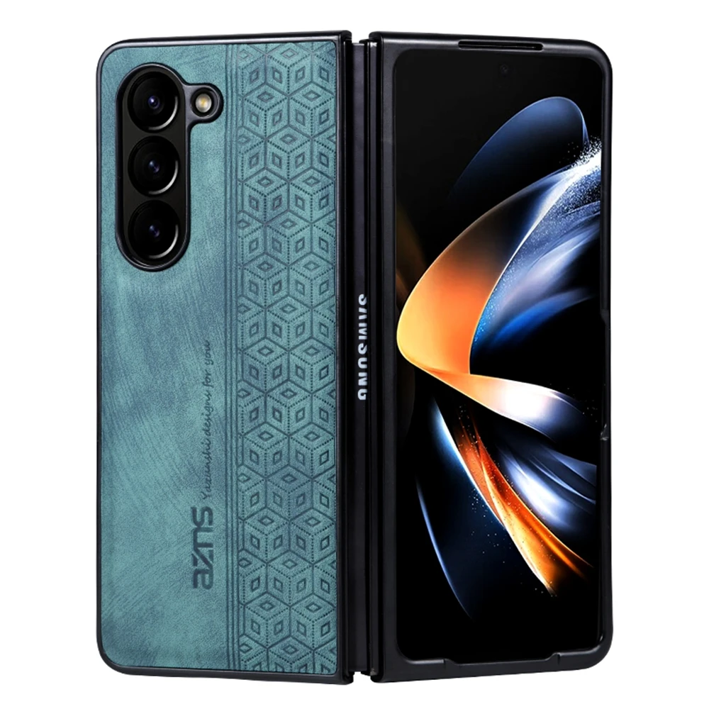 Für Samsung Galaxy Z Fold 7 Business Retro Leder Handyhülle für Galaxy Z Fold 6 Fold 5 Fold 4 stoßfeste Bumper Back Cover