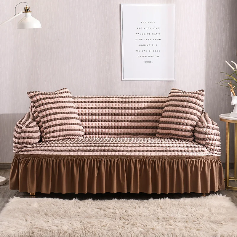 

Home Sofa Cover Combination With four Season Universal Skirt Fabric Double Sofa Cover, Fully Wrapped Elastic Fabric Sofa Cover