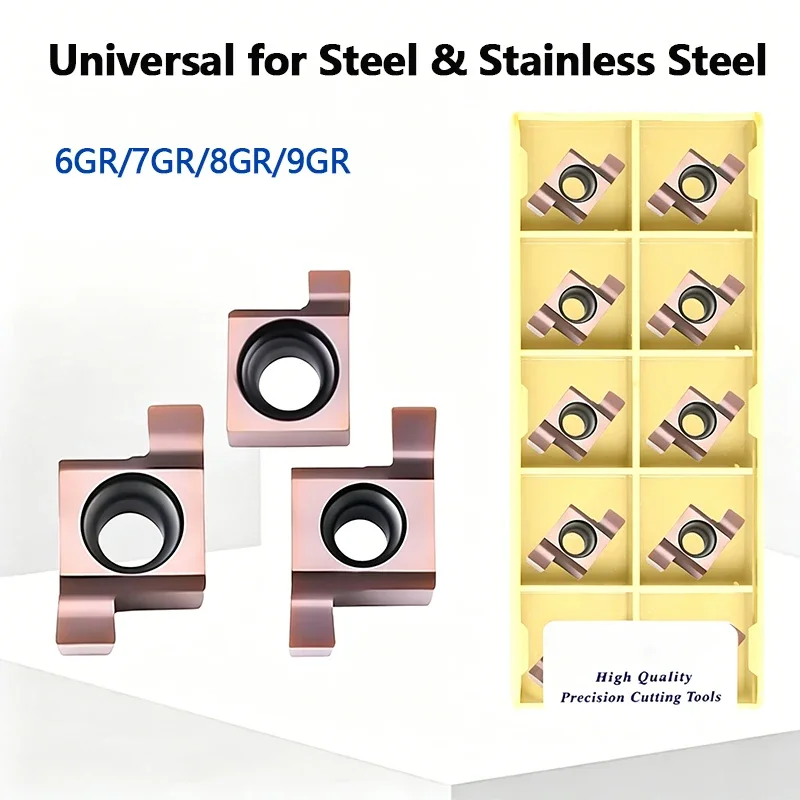 Small Inner Hole Grooving Insert Inner Diameter Grooving Insert Wear‑Resistant For Stainless Steel Machining, 6GR 7GR 8GR 9GR