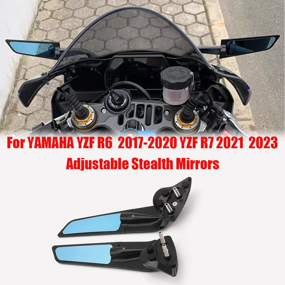 R6 NEW Rearview Mirror For YAMAHA YZF R6 r6 2017-2020 YZF R7 r7 2021 2022 2023 Adjustable Stealth Mirrors Sport Winglet Kit