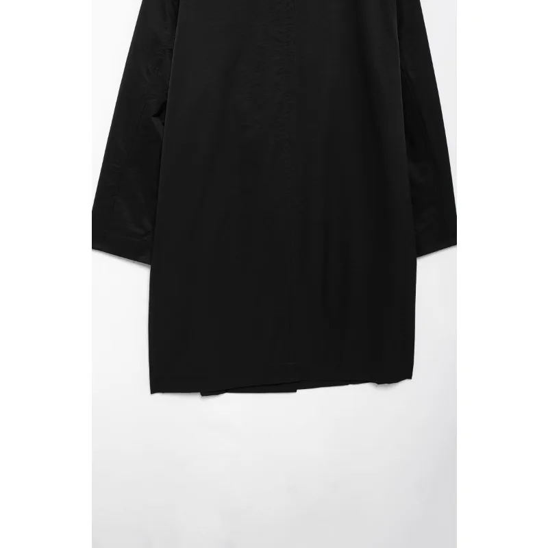 HXAO Damen Trenchcoat Schwarz Lange Jacke Frauen Windschutz Herbst Outdoor Demi-saison Windjacke Koreanische Pendeln Oversize Mäntel