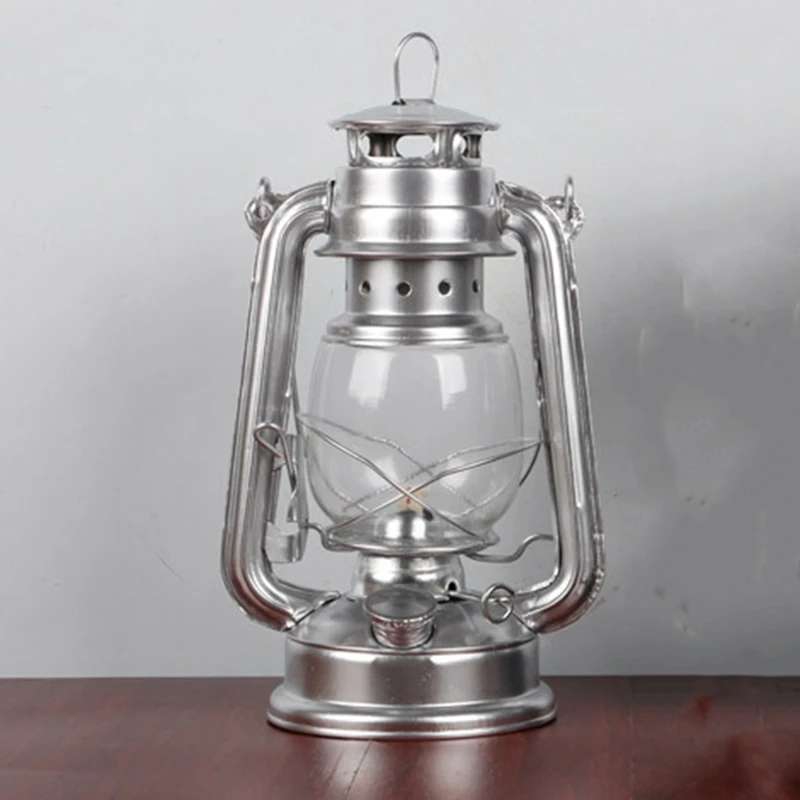 

Vintage Iron Glass Hurricane Kerosene Oil Lantern Hanging Light/Lamp For Loft,Garden Yard Patio Lawn Wedding Party