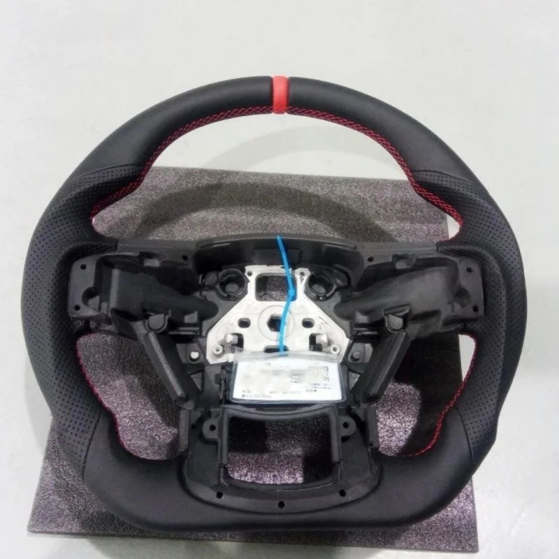 Carbon Fiber Leather Steering Wheel For Ford F150 Raptor 2015-2020 Mustang 2018-2023 Perforated Leather Steering Wheel