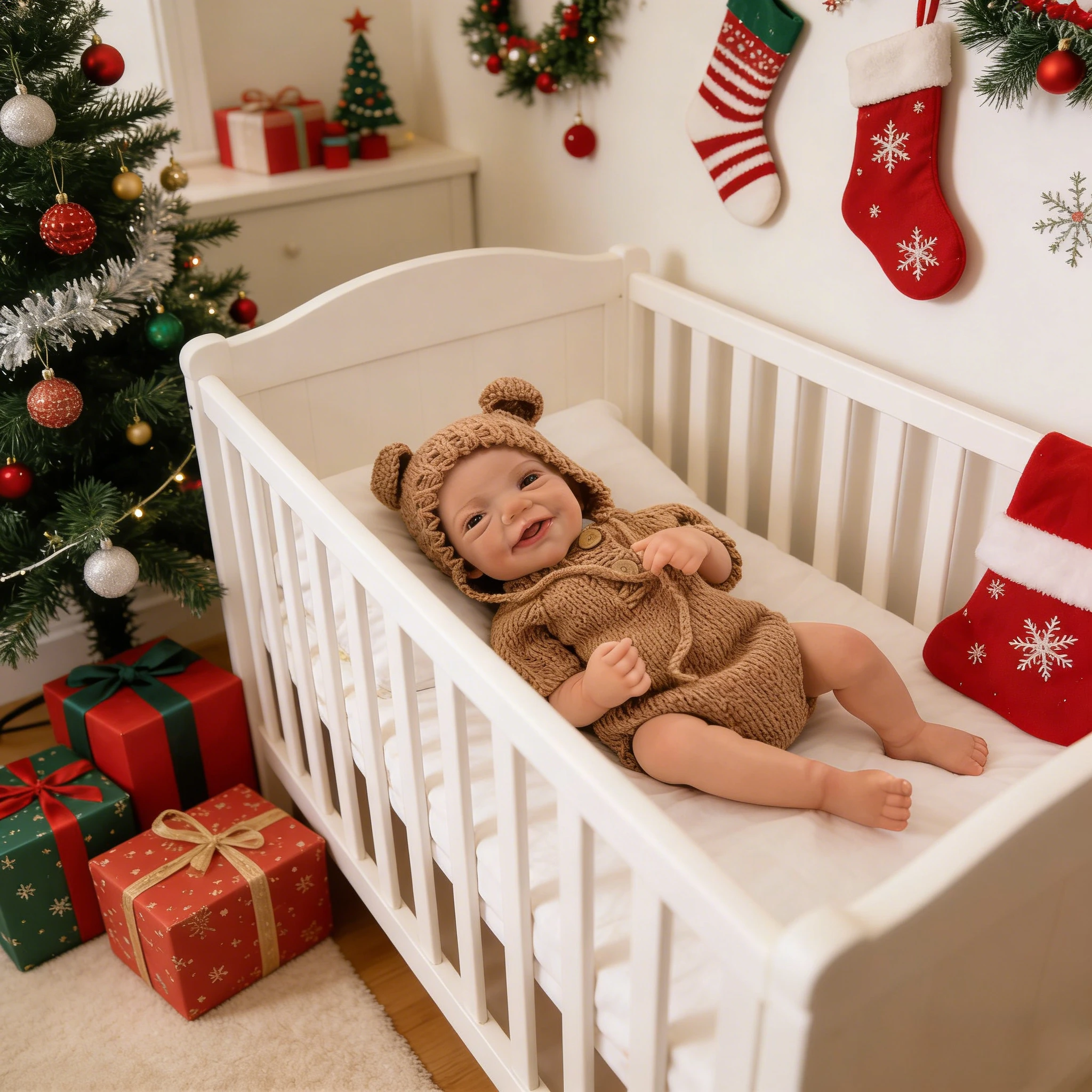 

48cm Charlie Reborn Baby Doll Realistic Vinyl Body with Painted Hair Lifelike Collectible Cute Doll Toy for Children