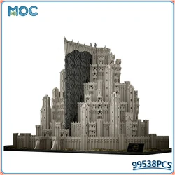 MOC Building Blocks The Seven Rings Part A Famous Guard Tower Stone City Super Large Customized Bricks Xmas Toys  Gifts 99538PCS