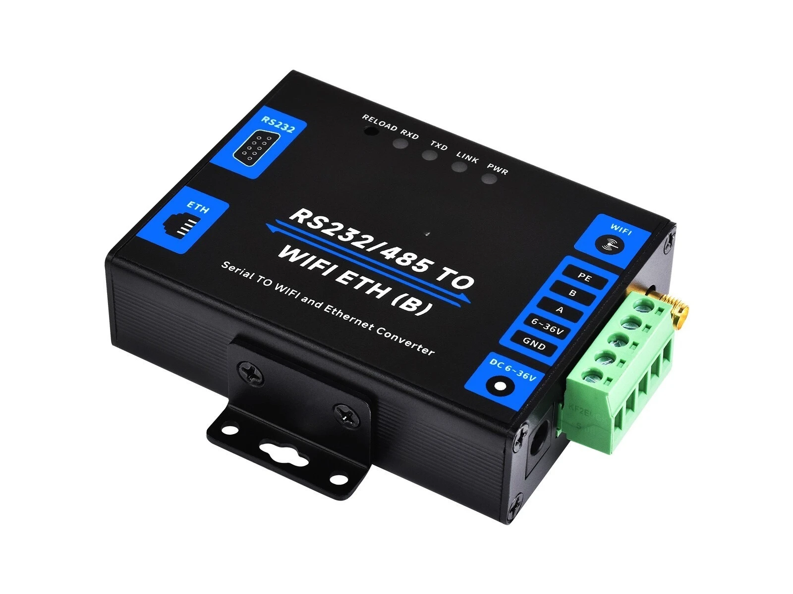 For Industrial Grade Serial Server RS232/485 To WiFi Ethernet Modbus