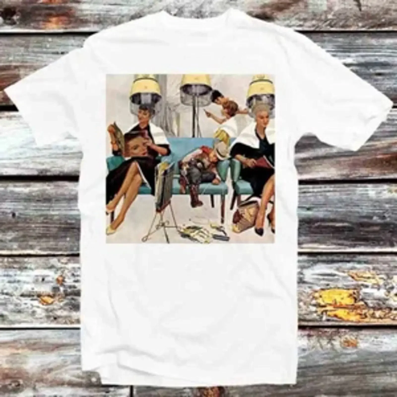 Beauty Salon 1920s Little Cowboy T Shirt B1018 vintage Washed Versatile fashion graphic streetwear homme Soft Unisex