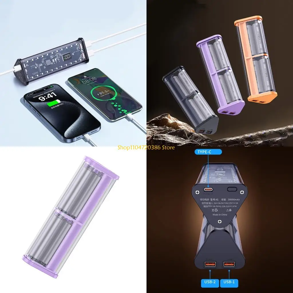 K0EA Modulars 6 Slot 21700 Powerbanks Visible Circuit Design For Tech Enthusiasts