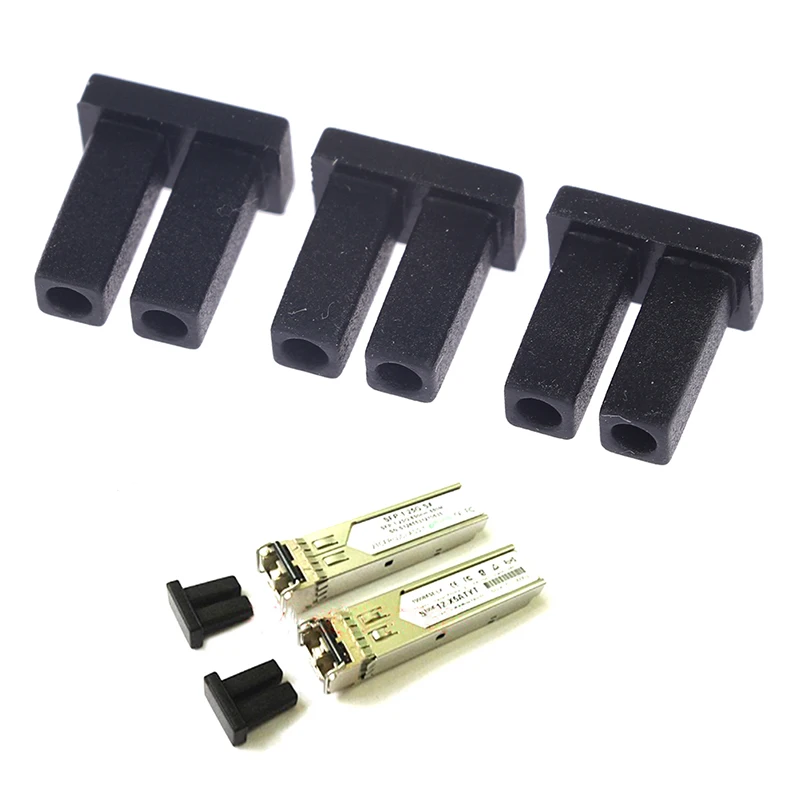 10pcs/lot  LC Optical Module Dust Plug SFP Fiber Module Protection Cover  Optical Port Dust Cap Plug Protection Plug Dual Fiber