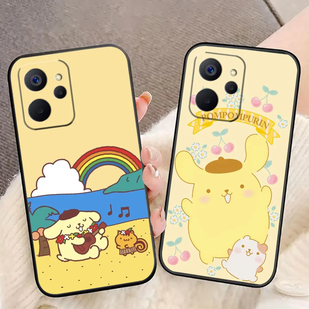 Cartoon PomPom Purin Cute Dog Cover Phone Case For OPPO Realme 13 12 11 10 9 9i 8 8i 7 7i 6 5 5i 3 Pro Plus TPU Case Funda Coque